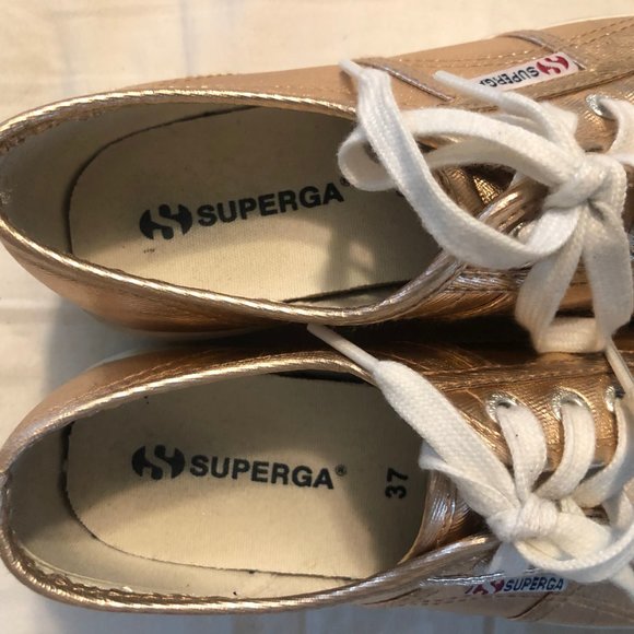 Superga Women's Rose Gold Platform Sneaker - Picture 4 of 4